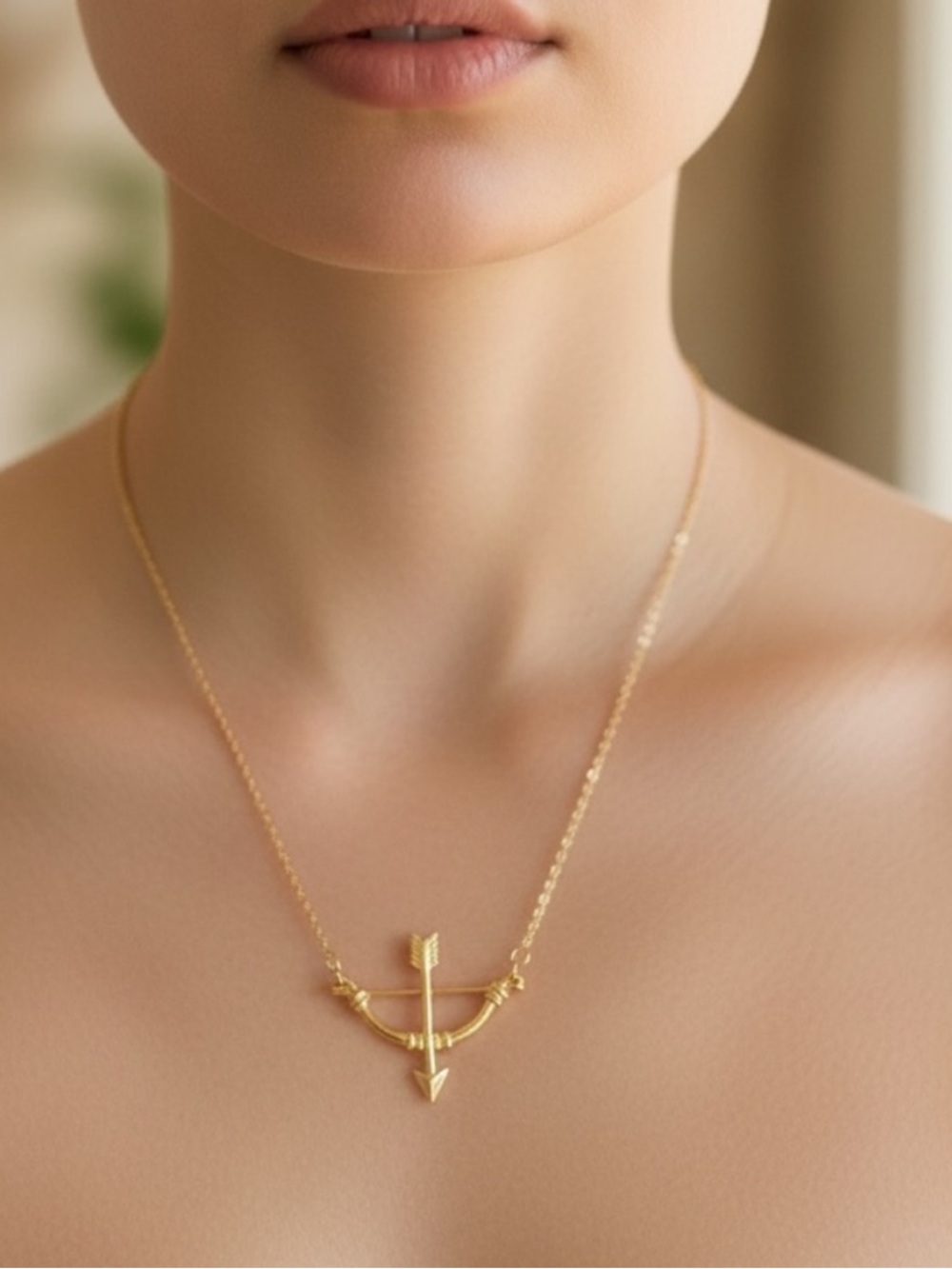 Anchor Arrow Pendant Necklace